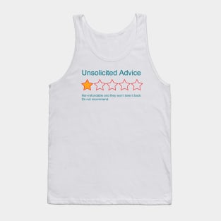 1-Star Rating: Unsolicited Advice Tank Top